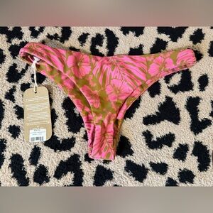 Benoa Swim Pink and Brown Bikini Bottom
